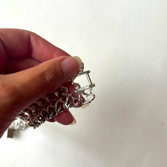 Vintage Sarah Coventry Elegant Silver Tone Chain Link Statement Bracelet - Picture 3 of 5